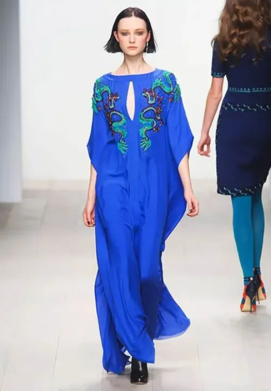 Picture of Multi Color Georgette Kaftan Dress for Women - Look 12921