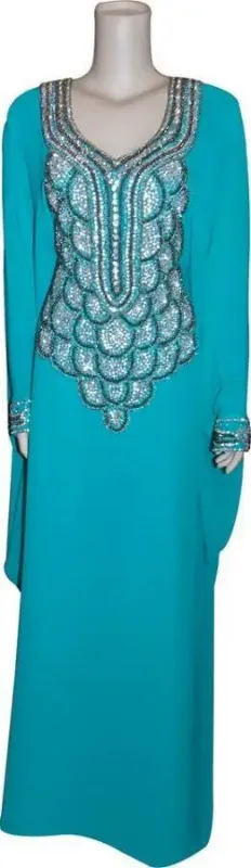 Picture of Radhe Designer Black Georgette Kaftan Dress for Women - F7348
