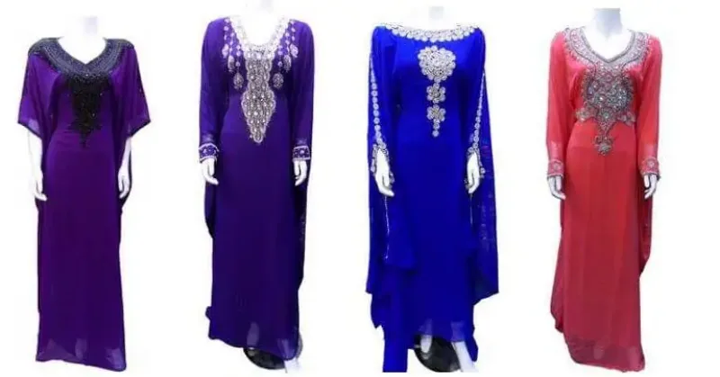 Picture of Radhe Designer White Georgette Kaftan Dress for Women - F11560