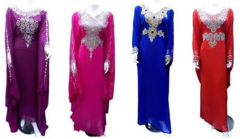 Picture of Radhe Designer Multicolor Georgette Kaftan Dress for Women - F11558