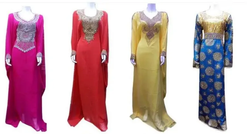 Picture of Multi Color Georgette Kaftan Dress for Women - Look 12959