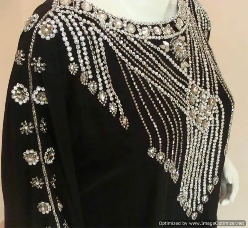 Picture of Radhe Designer White Georgette Kaftan Dress for Women - F7415