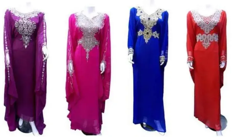 Picture of Radhe Designer Multicolor Georgette Kaftan Dress for Women - F11547