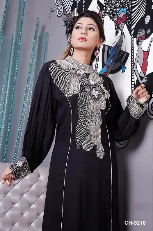 Picture of Multi Color Georgette Kaftan Dress for Women - Look 12998