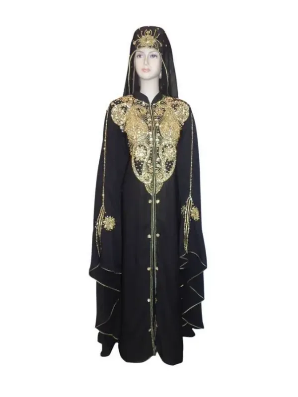 Picture of Radhe Designer Yellow Georgette Kaftan Dress for Women - F7039