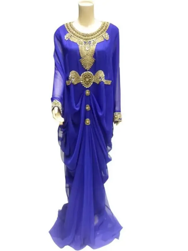 Picture of Radhe Designer Black Georgette Kaftan Dress for Women - F7061