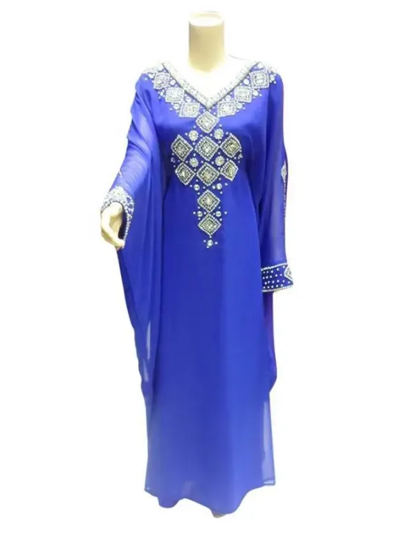 Picture of Multi Color Georgette Kaftan Dress for Women - Look 13020
