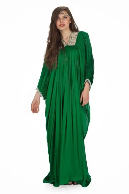 Picture of Radhe Designer White Georgette Kaftan Dress for Women - F7064
