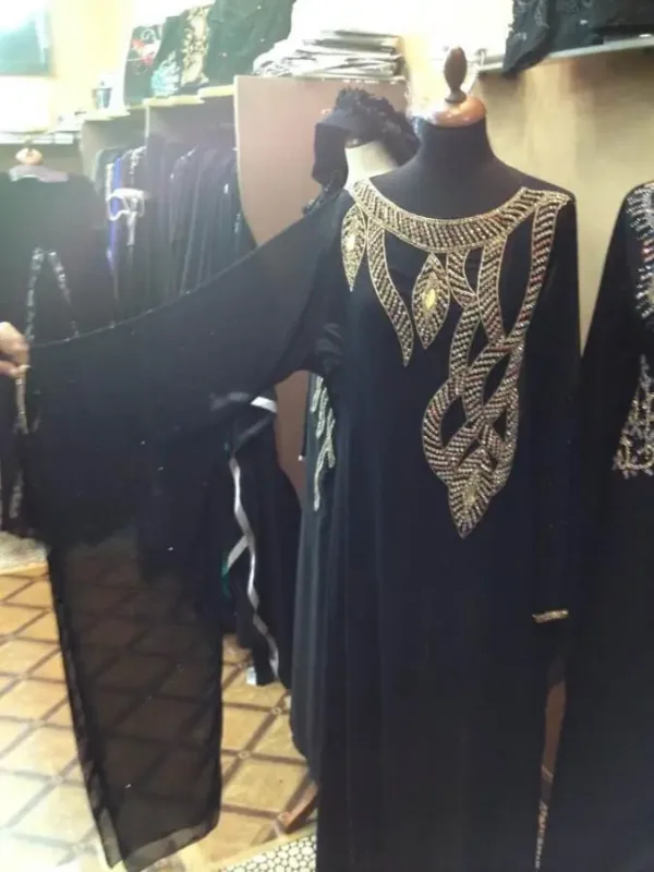 Picture of Purple Georgette Kaftan Dress for Women - Look 13043