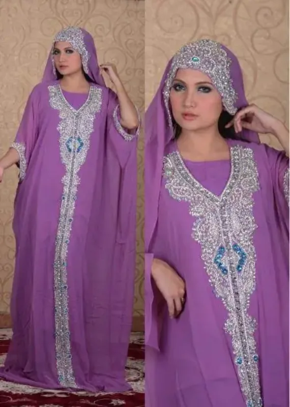 Picture of Radhe Designer Blue Georgette Kaftan Dress for Women - F7105