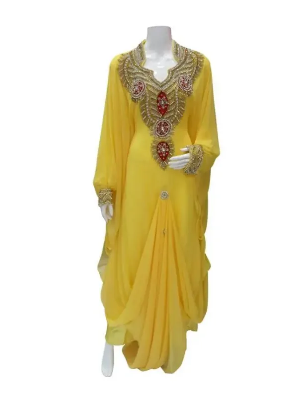 Picture of Radhe Designer Multicolor Georgette Kaftan Dress for Women - F7108