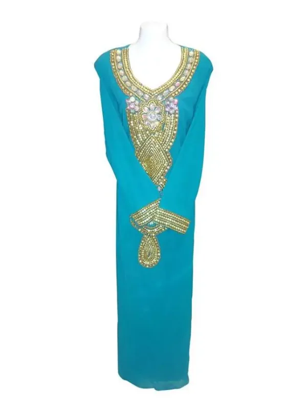 Picture of Radhe Designer Yellow Georgette Kaftan Dress for Women - F7107