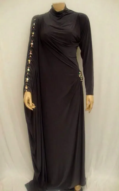 Picture of Radhe Designer Black Georgette Kaftan Dress for Women - F7387