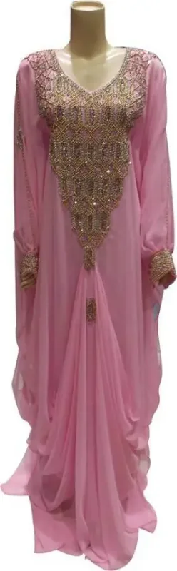 Picture of Radhe Designer Yellow Georgette Kaftan Dress for Women - F7413