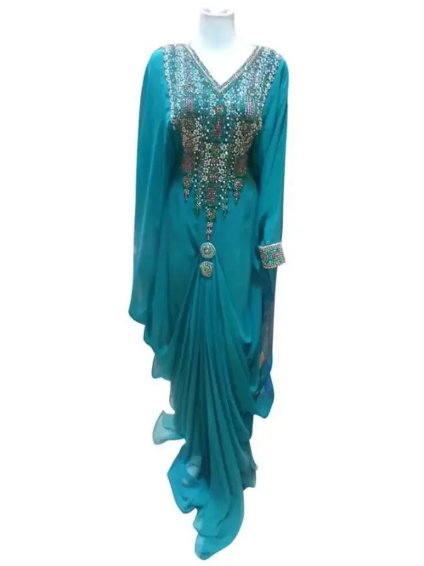 Picture of Radhe Designer Multicolor Georgette Kaftan Dress for Women - F7133