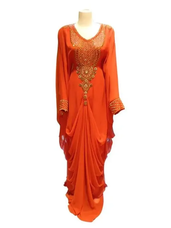 Picture of Radhe Designer Purple Georgette Kaftan Dress for Women - F7131