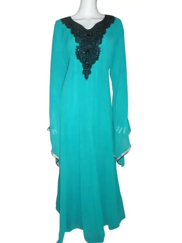 Picture of Radhe Designer Pink Cotton Kaftan Dress for Women - F7145