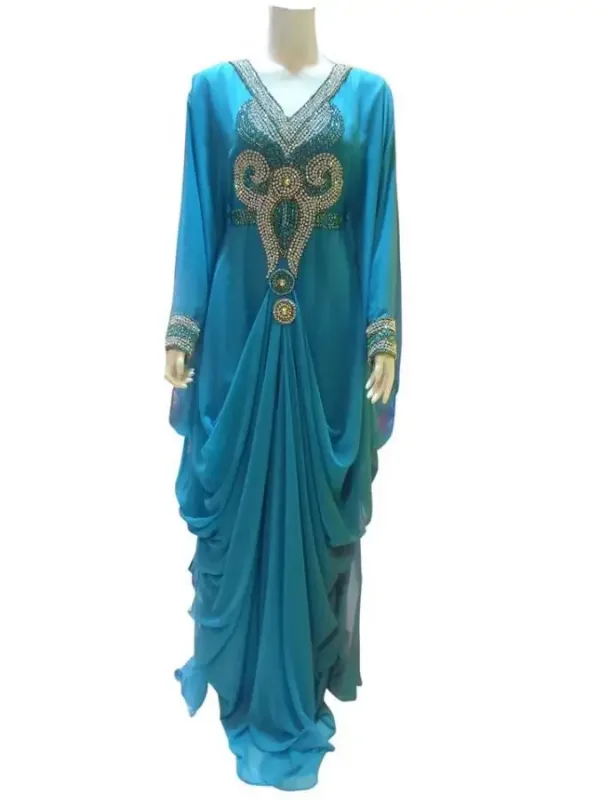 Picture of Radhe Designer Multicolor Georgette Kaftan Dress for Women - F7159