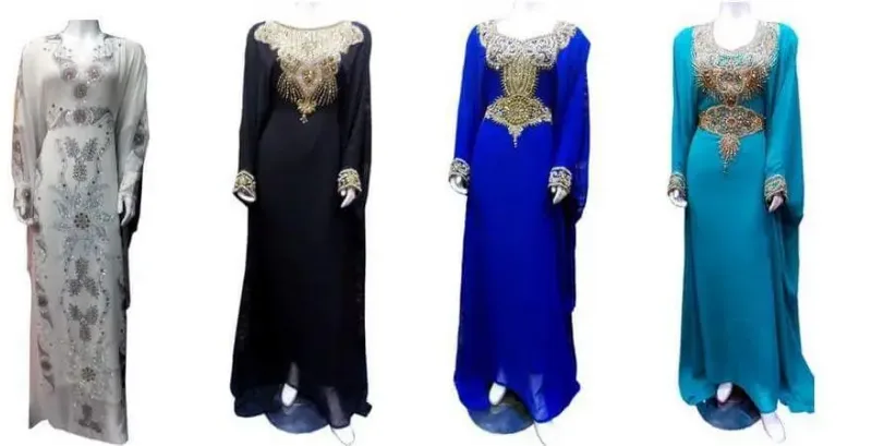 Picture of Radhe Designer Multicolor Georgette Kaftan Dress for Women - F11545