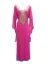 Picture of Purple Georgette Kaftan Dress for Women - Look 13137