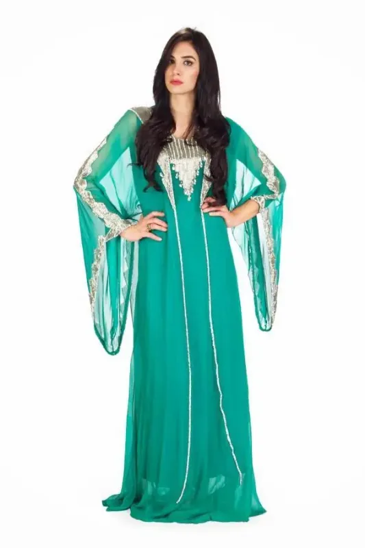 Picture of Radhe Designer Multicolor Georgette Kaftan Dress for Women - F7176