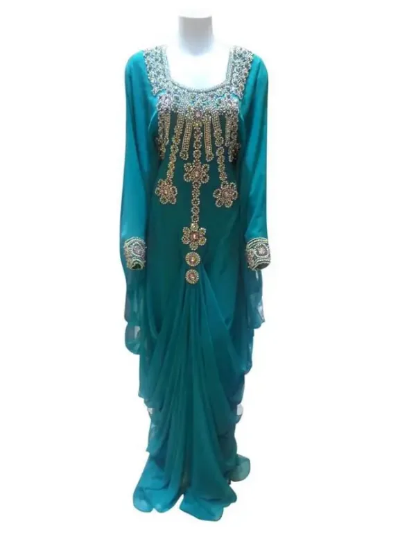 Picture of Radhe Designer Multicolor Georgette Kaftan Dress for Women - F7205
