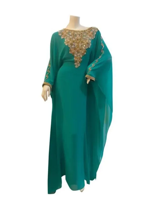 Picture of Radhe Designer Pink Cotton Kaftan Dress for Women - F7213