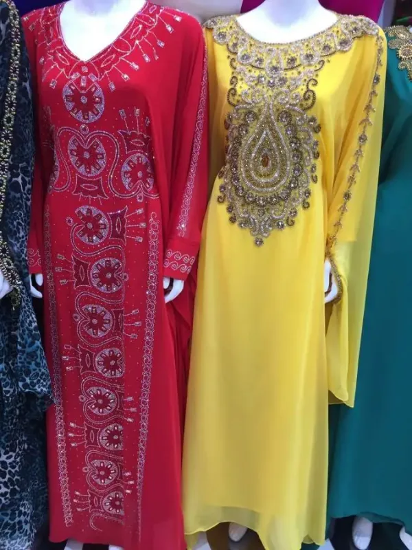 Picture of Radhe Designer Multicolor Georgette Kaftan Dress for Women - F7210