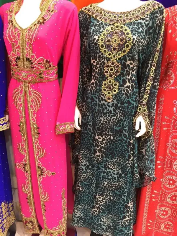 Picture of Multi Color Georgette Kaftan Dress for Women - Look 13180