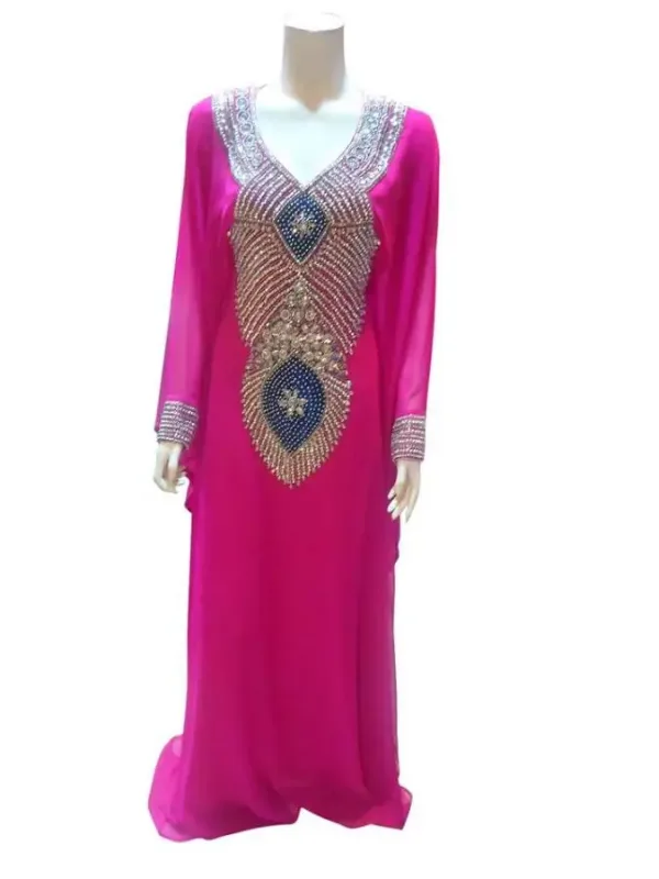 Picture of Radhe Designer Purple Georgette Kaftan Dress for Women - F7233