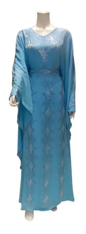 Picture of Radhe Designer Purple Georgette Kaftan Dress for Women - F7369