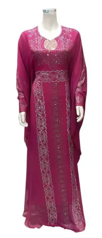 Picture of Radhe Designer Black Georgette Kaftan Dress for Women - F7367