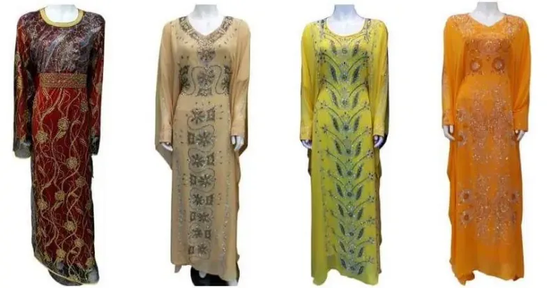 Picture of Radhe Designer Multicolor Georgette Kaftan Dress for Women - F11549