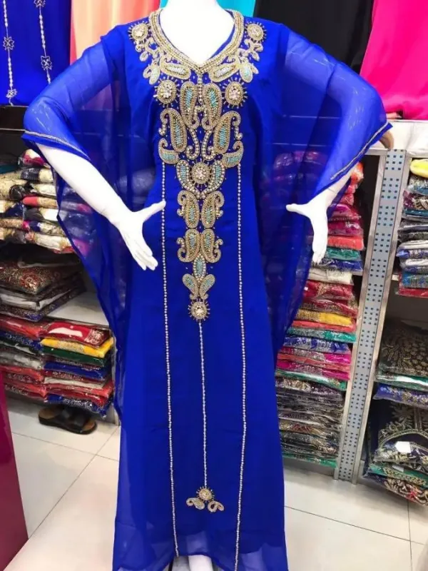 Picture of Radhe Designer Pink Cotton Kaftan Dress for Women - F7400