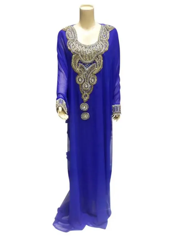 Picture of Radhe Designer Blue Georgette Kaftan Dress for Women - F7275
