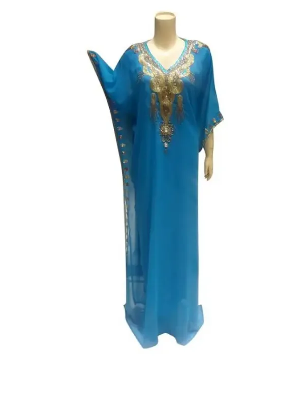 Picture of Radhe Designer Blue Georgette Kaftan Dress for Women - F7292
