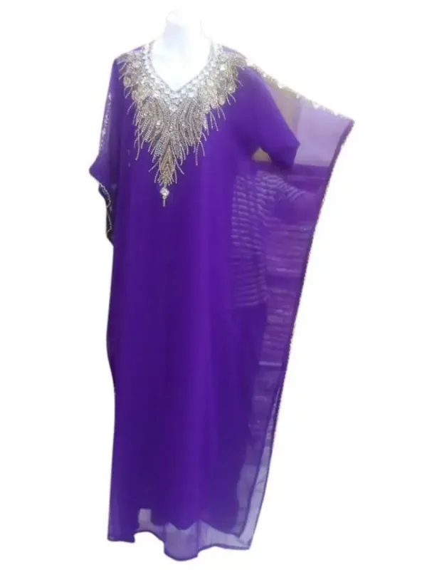 Picture of Multi Color Georgette Kaftan Dress for Women - Look 13244