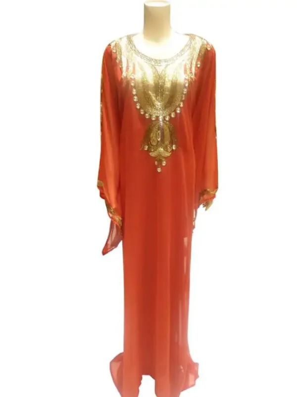 Picture of Multi Color Georgette Kaftan Dress for Women - Look 13249