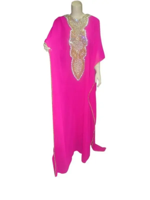 Picture of Radhe Designer White Georgette Kaftan Dress for Women - F7302