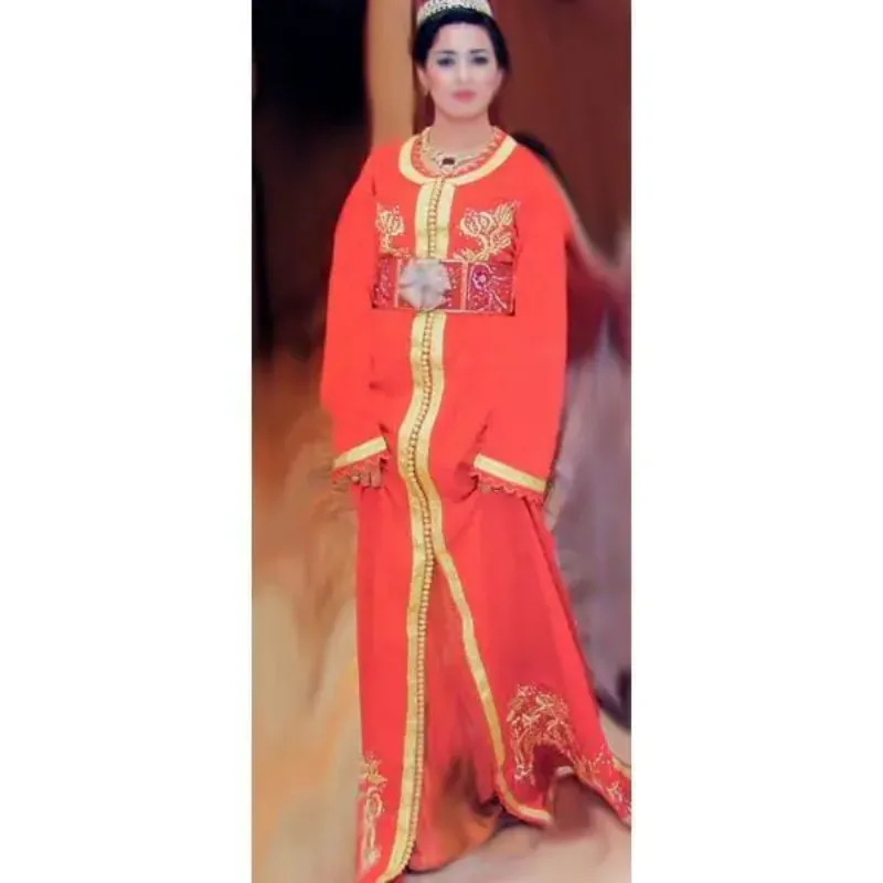 Picture of Radhe Designer Pink Cotton Kaftan Dress for Women - F7298