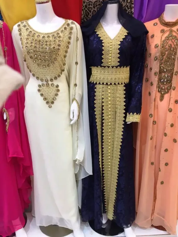 Picture of Radhe Designer Yellow Georgette Kaftan Dress for Women - F7243