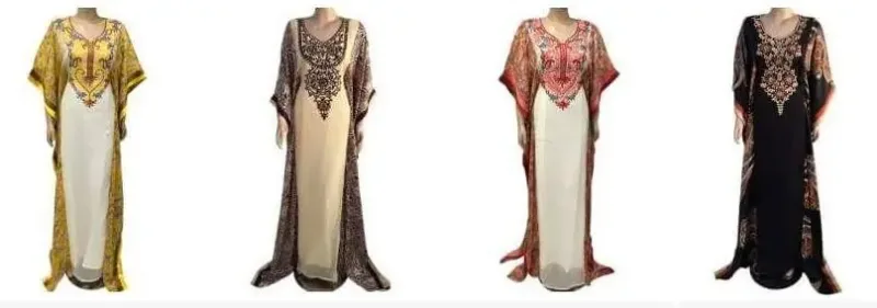 Picture of Radhe Designer Multicolor Georgette Kaftan Dress for Women - F10780