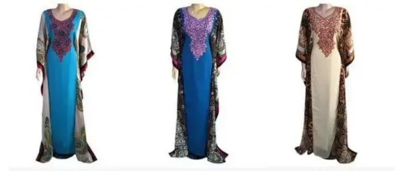Picture of Radhe Designer Multicolor Georgette Kaftan Dress for Women - F10779