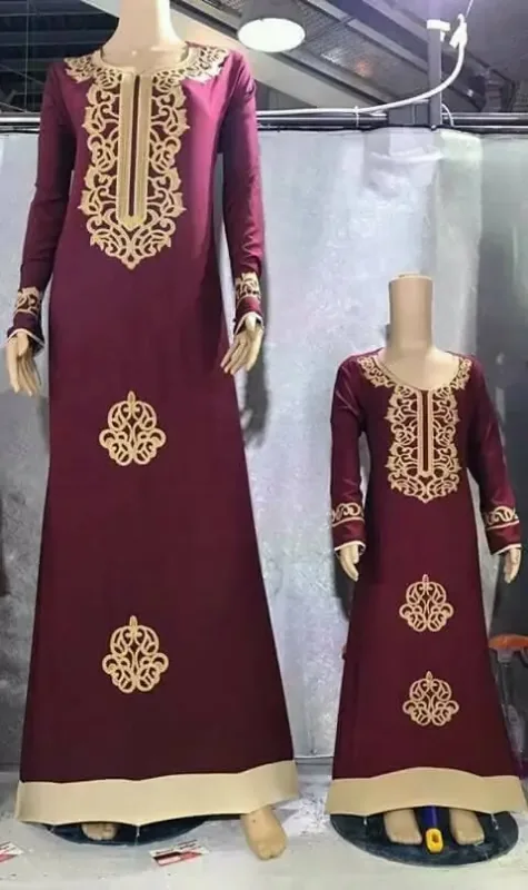 Picture of Yellow Georgette Kaftan Dress for Women - Look 13318