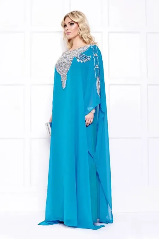 Picture of Multi Color Georgette Kaftan Dress for Women - Look 13333