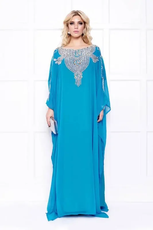 Picture of Red Georgette Kaftan Dress for Women - Look 13335