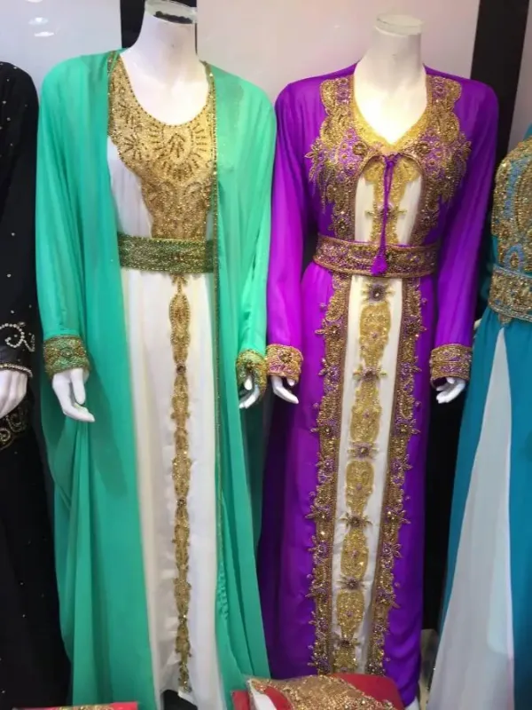 Picture of Multi Color Georgette Kaftan Dress for Women - Look 13338