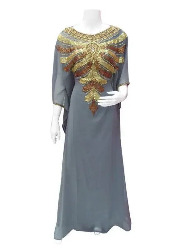 Picture of Radhe Designer Black Georgette Kaftan Dress for Women - F7157