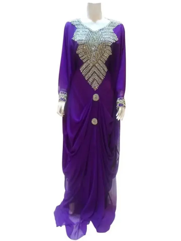 Picture of Radhe Designer Yellow Georgette Kaftan Dress for Women - F7158