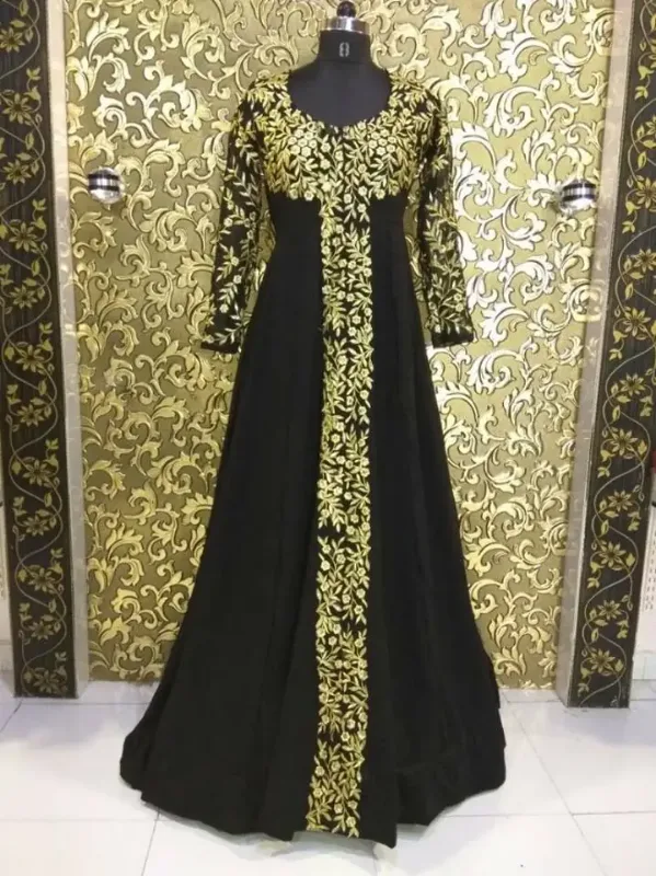 Picture of Radhe Designer Black Georgette Kaftan Dress for Women - F11024